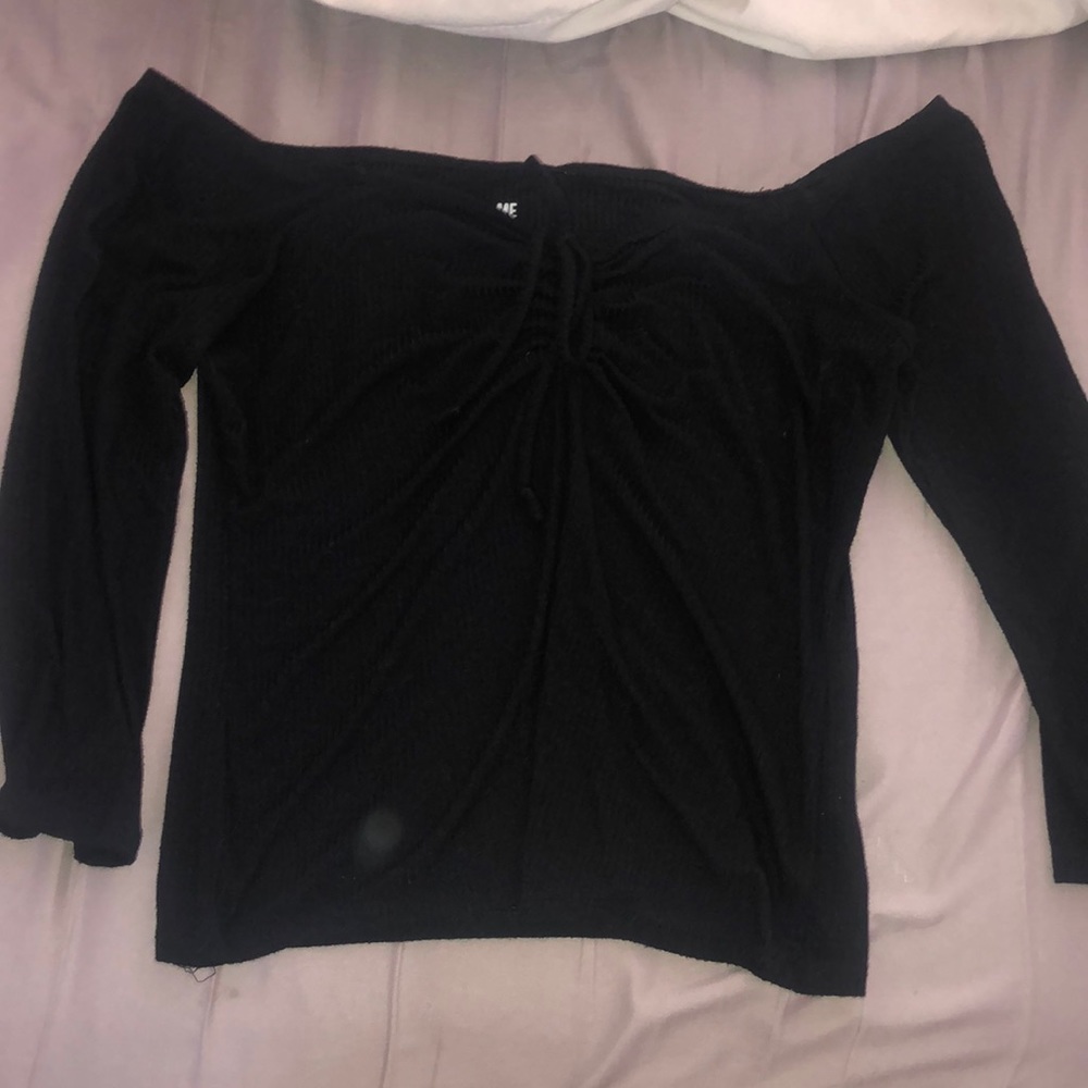 black off the shoulders top